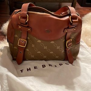 “The Bridge”canvas and leather bag